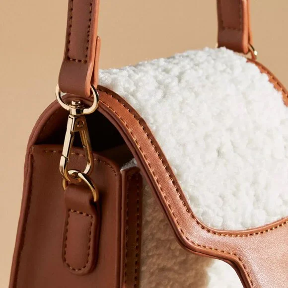 Anthropologie Sherpa Mini Crossbody Bag - Picture 3 of 7